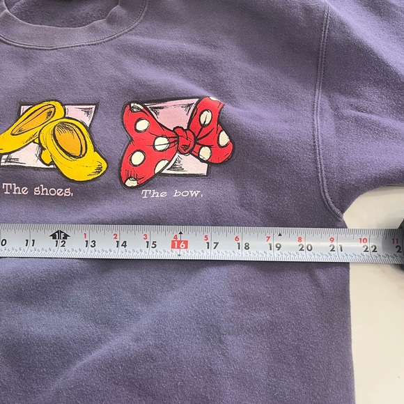 VTG Minnie Mouse Sweatshirt Purple Double Sided 90’s Disney MADE IN USA Size M - Picture 5 of 5